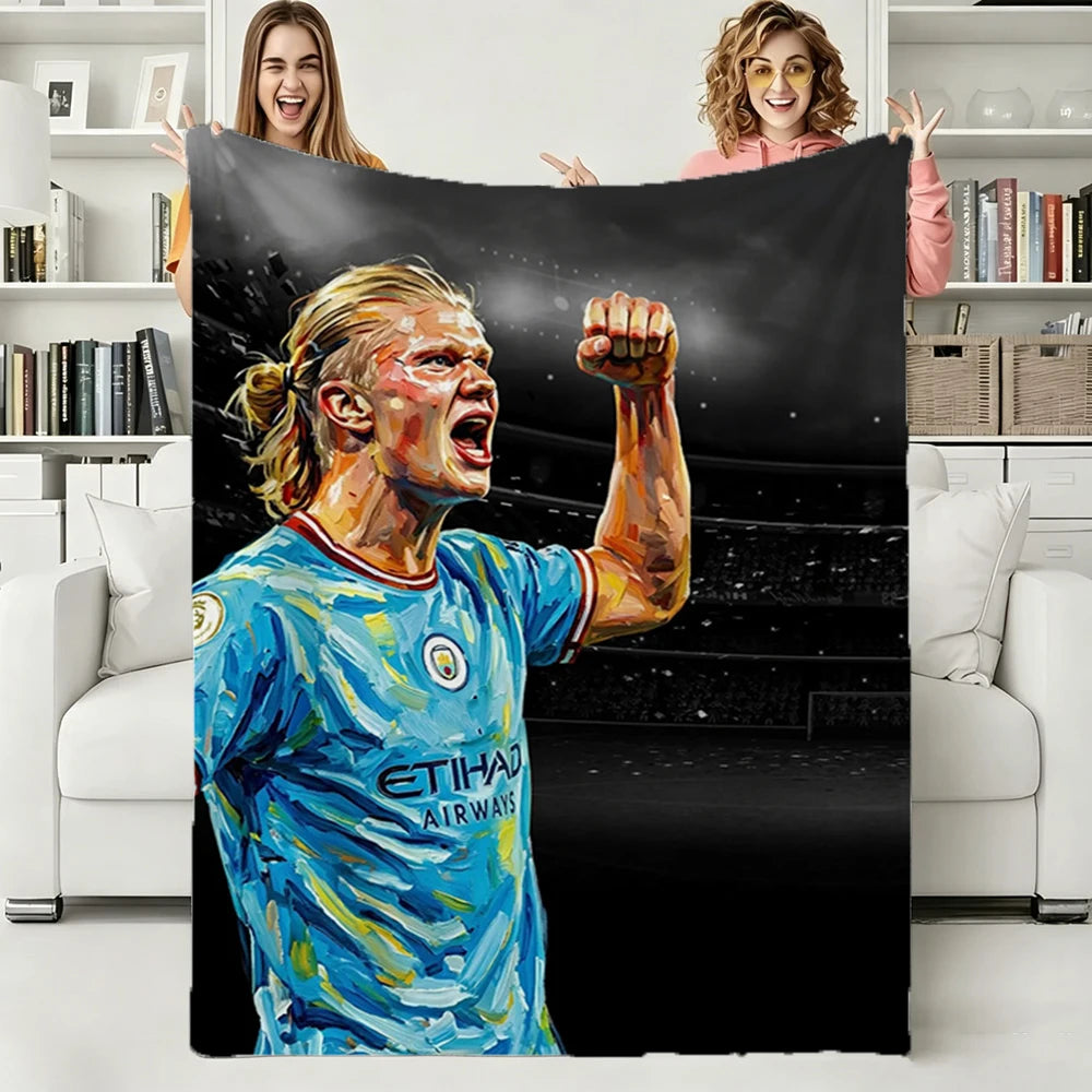 Erling Haaland Football Fan Cozy Blanket