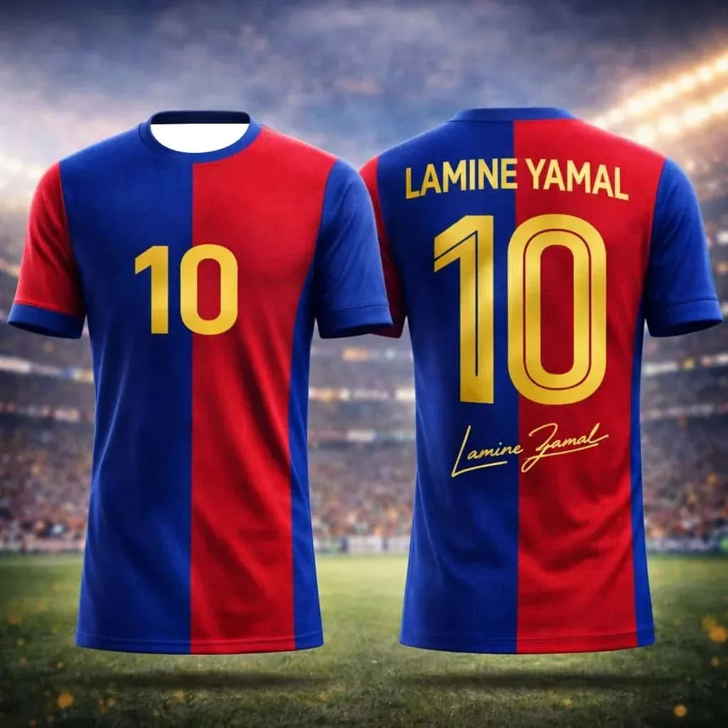 Barcelona Jersey 10 Lamine Yamal Tops Men T Shirt