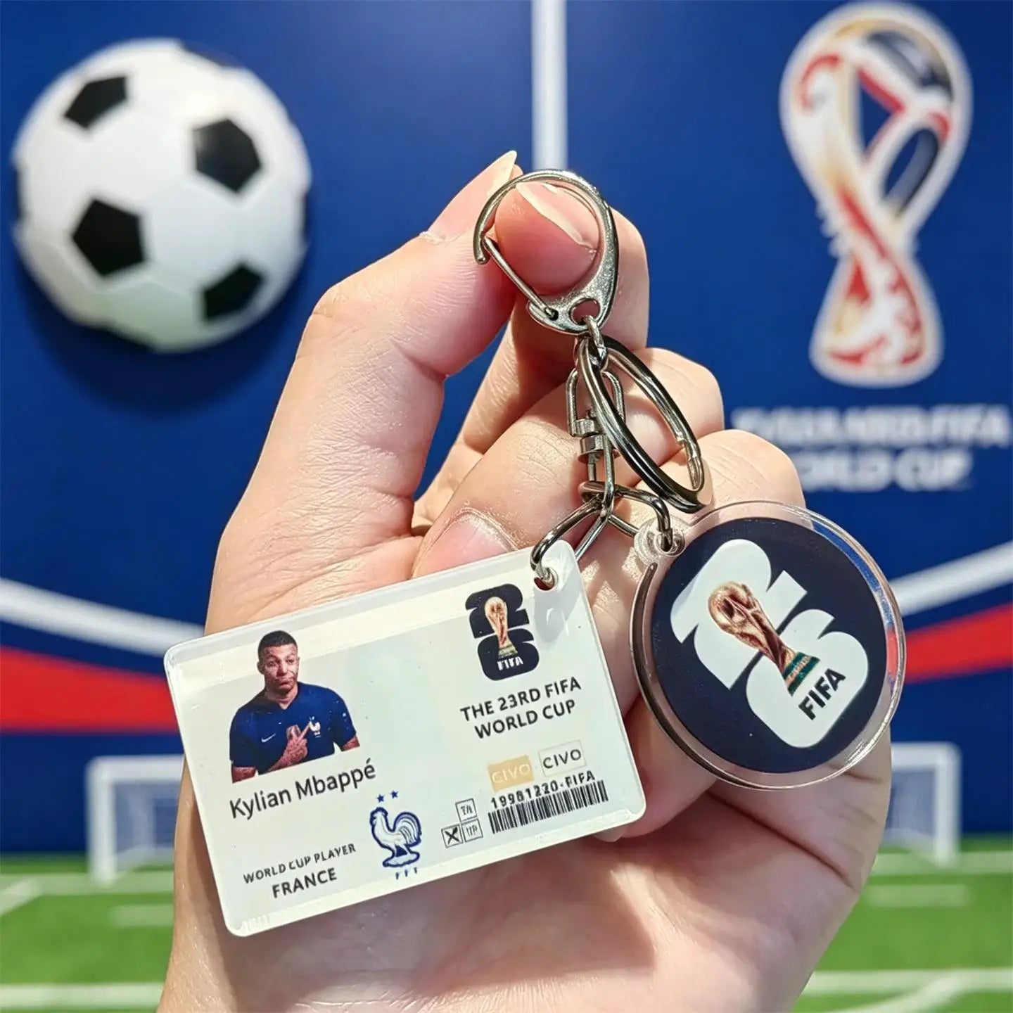 FIFA Official 2026 World Cup Trophy Keychain Football Pendant