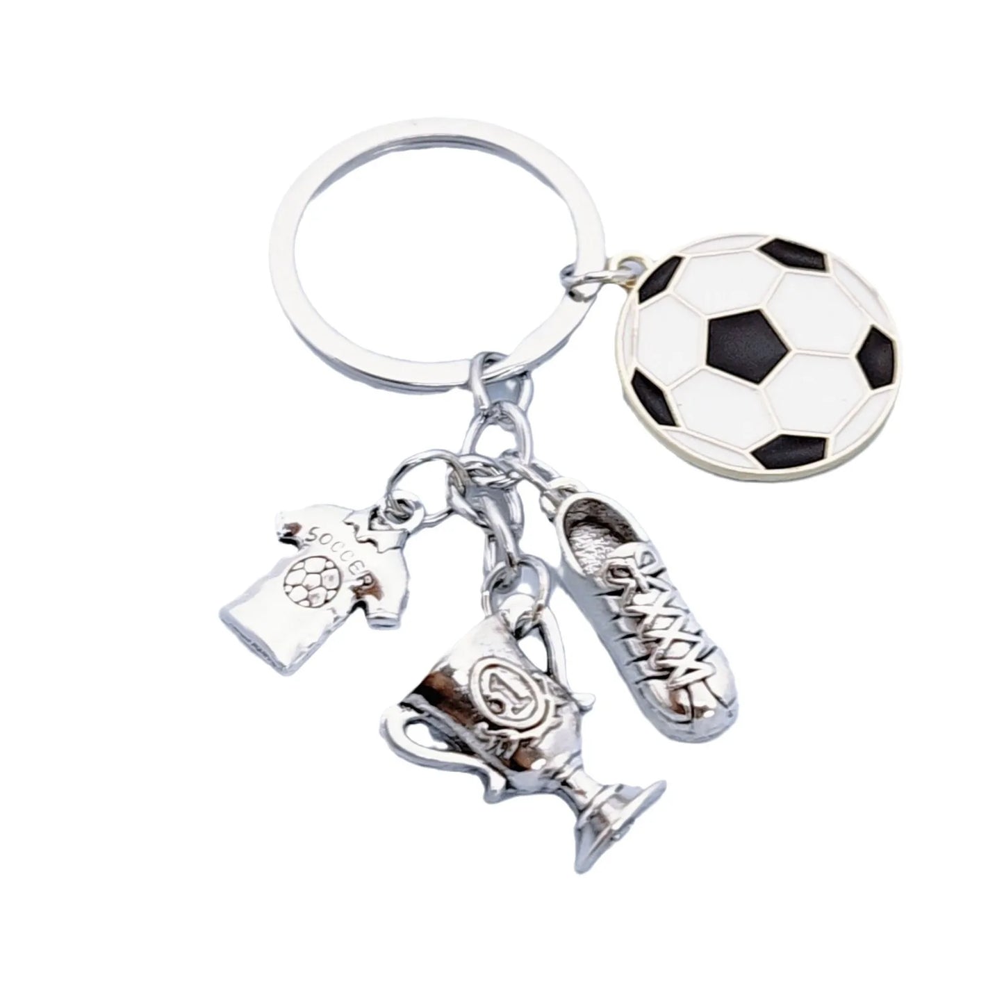 Fashionable Metal Keychain I Love Football
