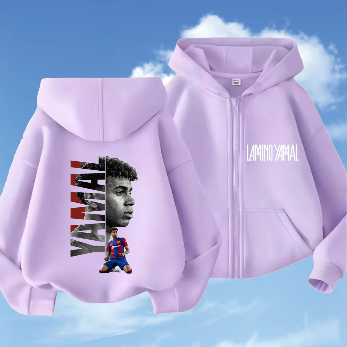 Kids Lamine Yamal Zip Up Hoodie