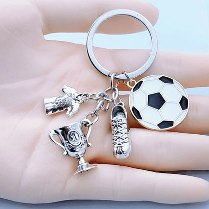 Fashionable Metal Keychain I Love Football