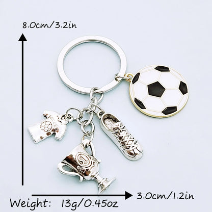 Fashionable Metal Keychain I Love Football