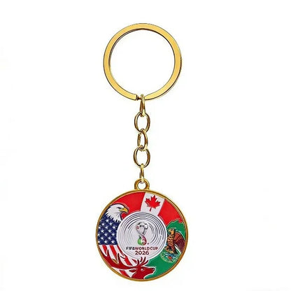 2026 FIFA World Cup Enamel Metal Keychain, UV Printed Soccer Key Ring, Football Fan Souvenir, Car Bag Pendant, Sports Gift - AliExpress 26