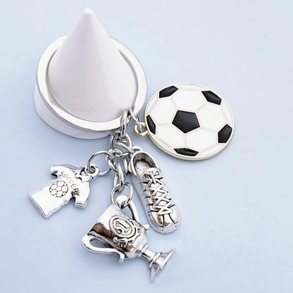 Fashionable Metal Keychain I Love Football