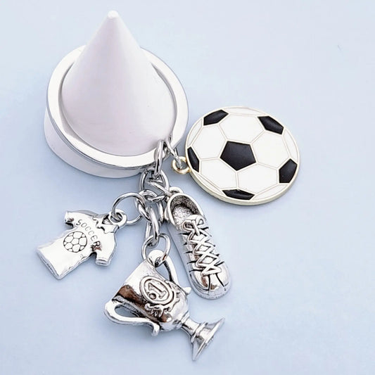 Fashionable Metal Keychain I Love Football  Football Uniform  Trophy Keychain  Sports Keychain, Athlete Gift