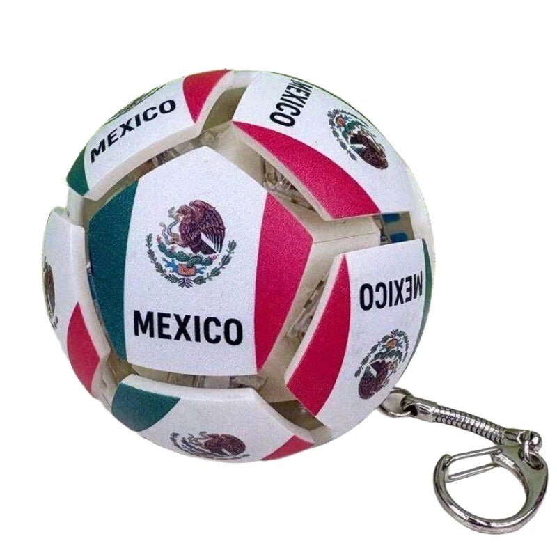 2026 World National Flags Football Keychain Button Stress Relief Soccer Pendant Sport Themed Gift Fan Accessories for Daily Use