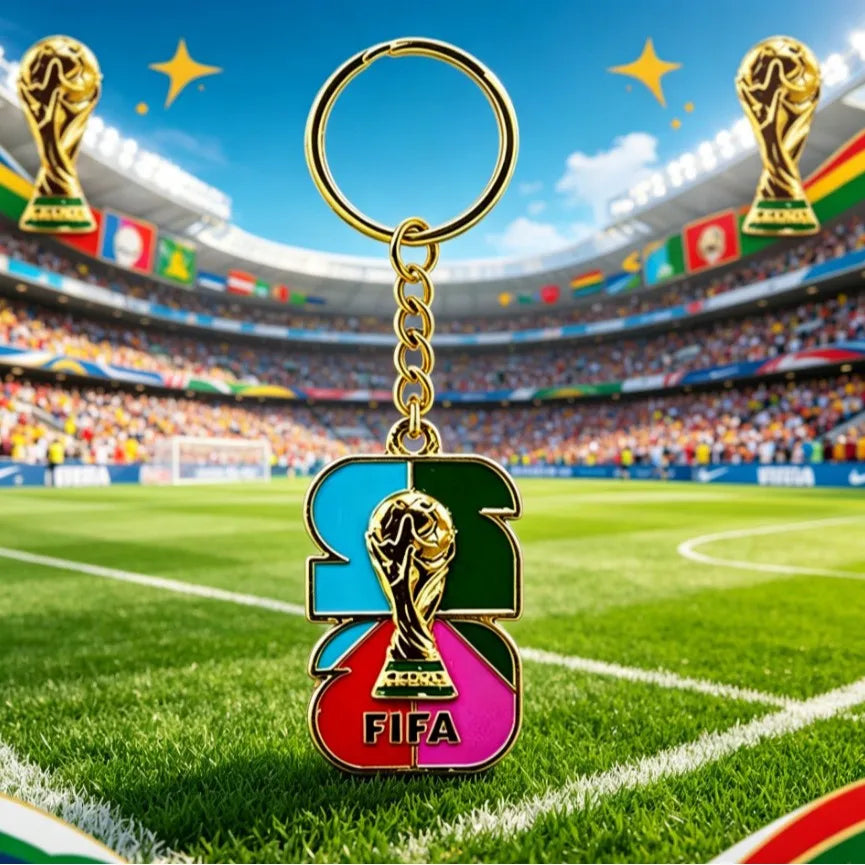2026 FIFA World Cup Enamel Metal Keychain, UV Printed Soccer Key Ring, Football Fan Souvenir, Car Bag Pendant, Sports Gift - AliExpress 26