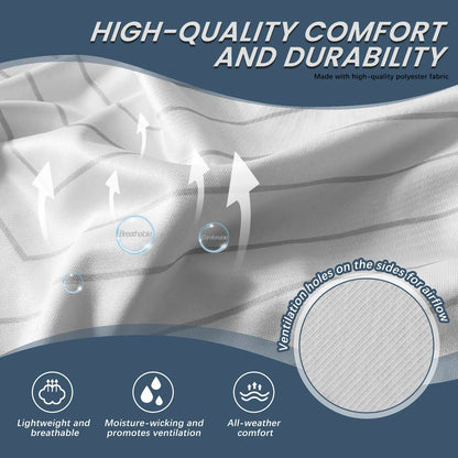 Textured fabric with features highlighted on a blue background