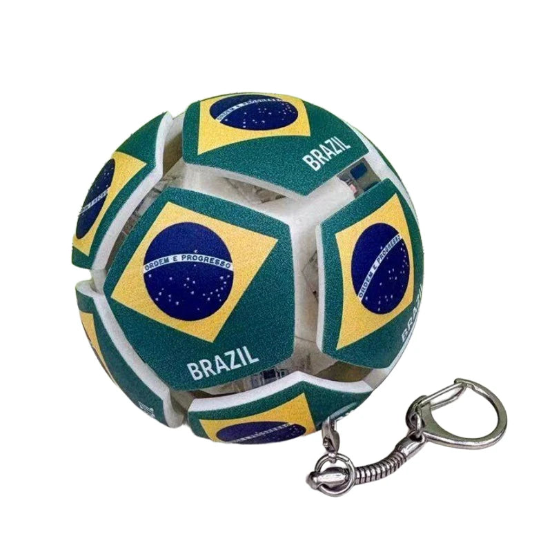 2026 World National Flags Football Keychain Button Stress Relief Soccer Pendant Sport Themed Gift Fan Accessories for Daily Use