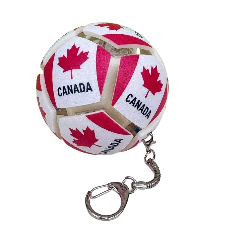2026 World National Flags Football Keychain Button Stress Relief Soccer Pendant Sport Themed Gift Fan Accessories for Daily Use