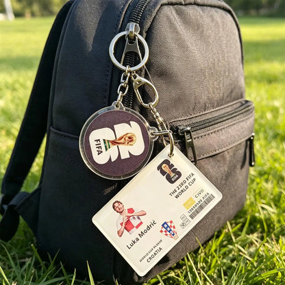 FIFA Official 2026 World Cup Trophy Keychain Football Pendant