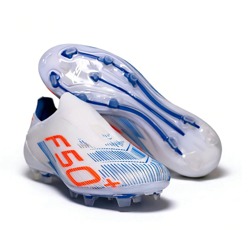 T36 High Quality No-lace Mens Football Boots F50 FG/TF Boys Turf Training Soccer Cleats Laceless Non Slip Football Shoes 35-45
