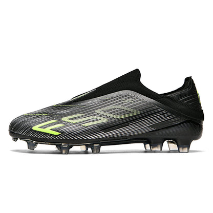 T36 High Quality No-lace Mens Football Boots F50 FG/TF Boys Turf Training Soccer Cleats Laceless Non Slip Football Shoes 35-45