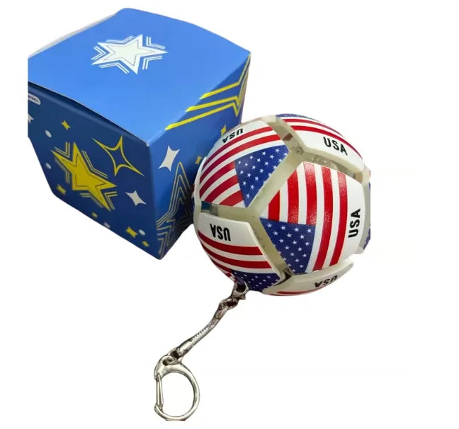 2026 World Cup Themed Football Keychain Lights Up And Can Be Pressed To Decompress Carry It With You And Collect Gifts From Fans