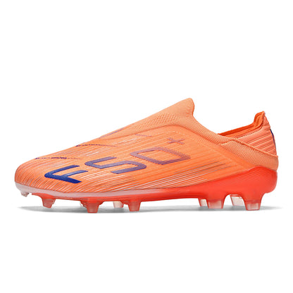 T36 High Quality No-lace Mens Football Boots F50 FG/TF Boys Turf Training Soccer Cleats Laceless Non Slip Football Shoes 35-45