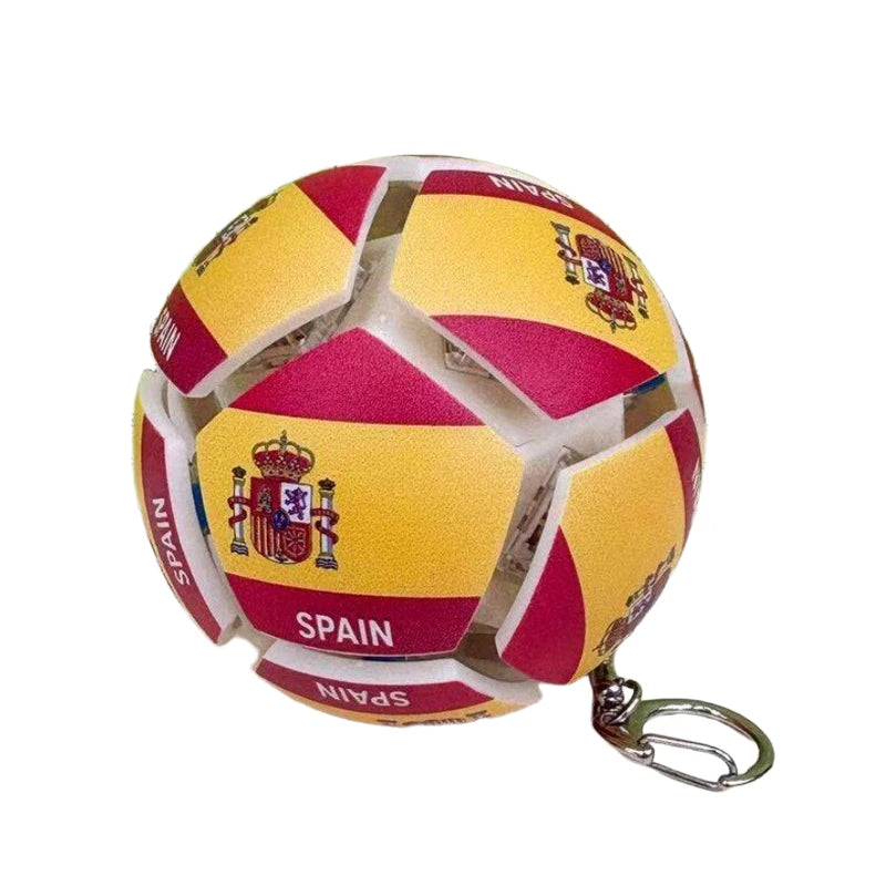 2026 World National Flags Football Keychain Button Stress Relief Soccer Pendant Sport Themed Gift Fan Accessories for Daily Use